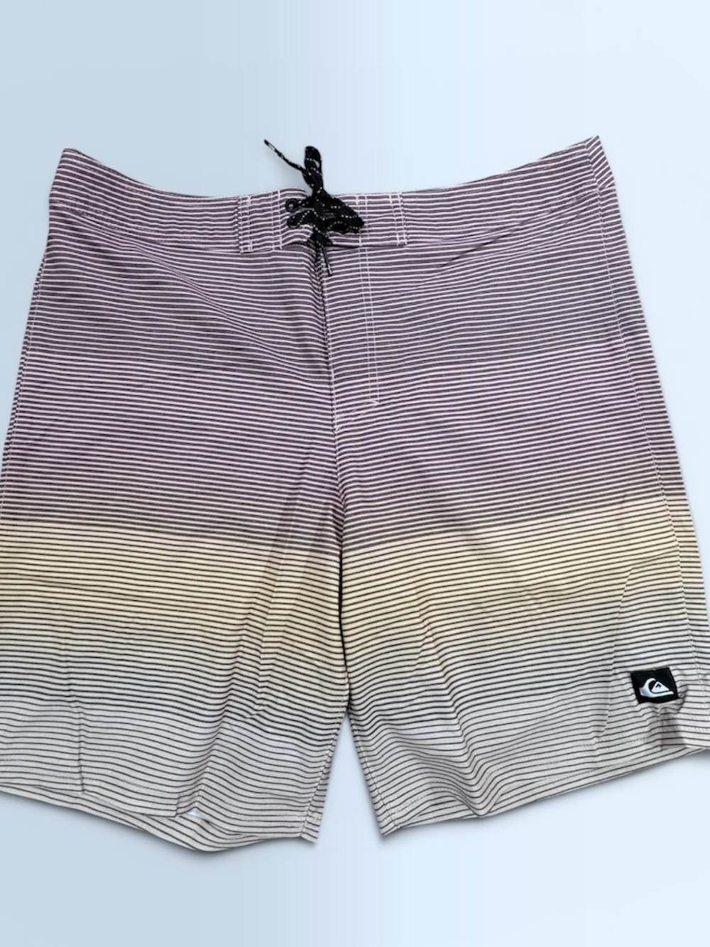 NWT Quiksilver Board Shorts Mens Sz 34 Striped Muted Multi-Color